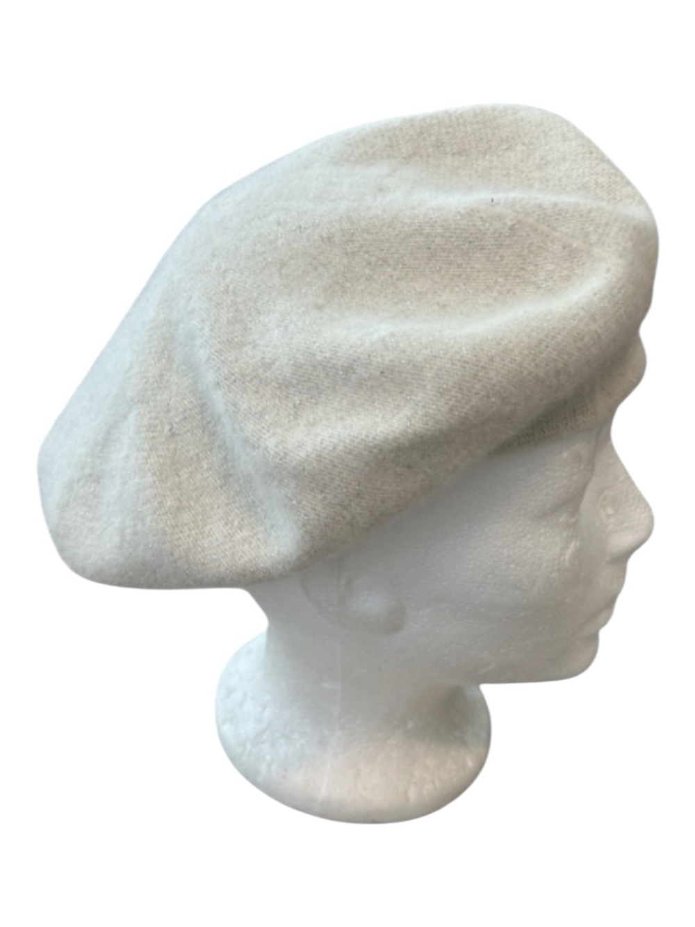 Parkhurst Off-White Lambswool & Angora Beret Women’s One Size Made in Canada